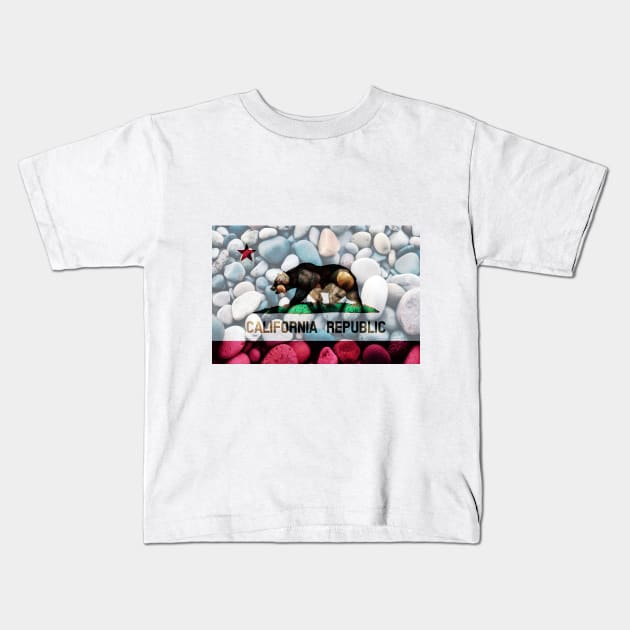 Flag of California – Bed of Rocks Kids T-Shirt by DrPen